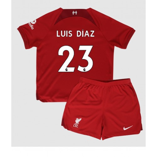 Liverpool Luis Diaz #23 kläder Barn 2022-23 Hemmatröja Kortärmad (+ korta byxor) Liverpool Luis Diaz #23 kläder Barn 2022-23 Hemmatröja Kortärmad (+ korta byxor)
